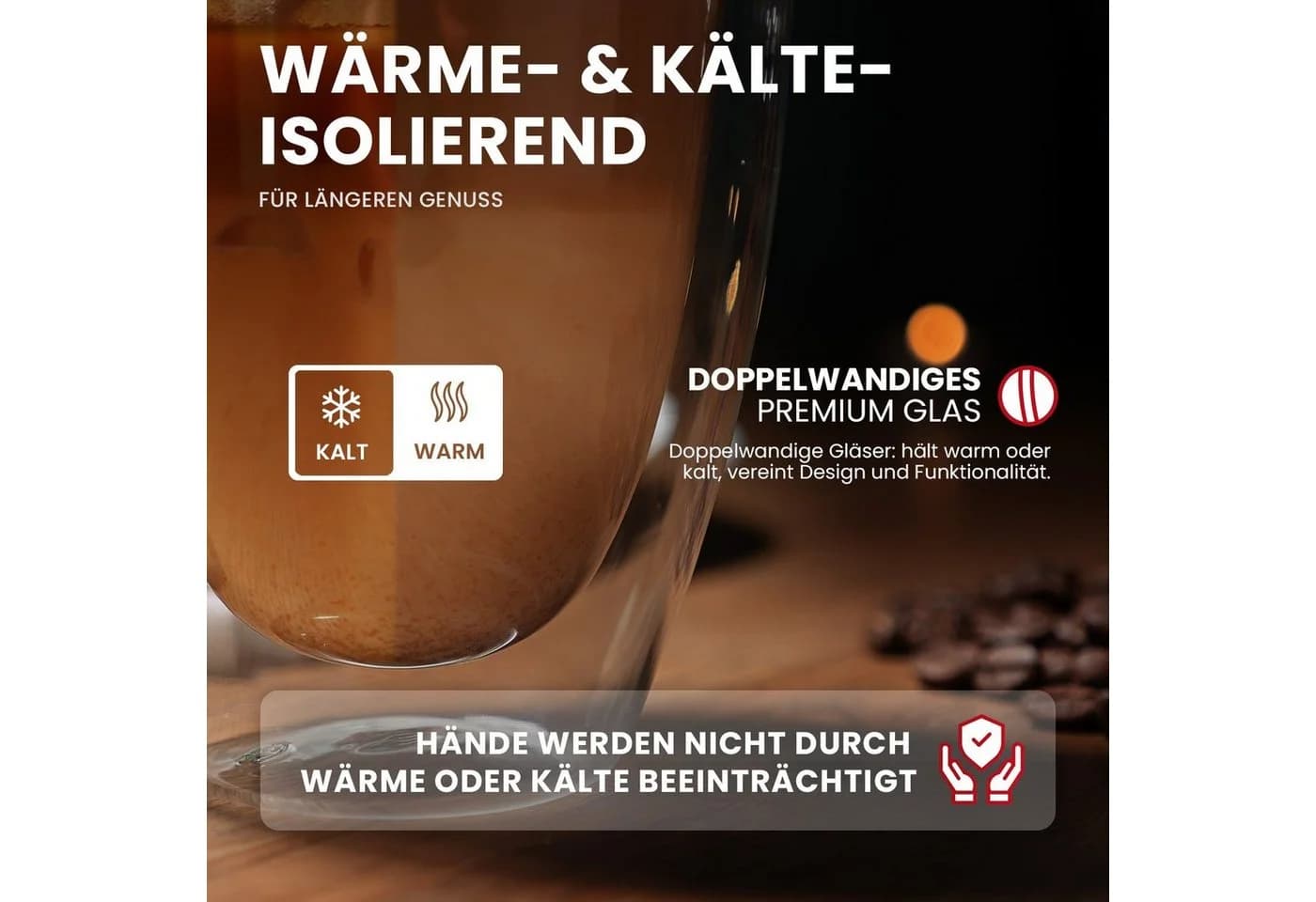 GENTOR Doppelwand Glas-Set 2er transparent - Bild 4