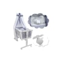 VitaliSpa® Babybett Weiß/Grau mit Schaukelmechanismus Bild 1