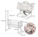 VitaliSpa® Babybett Weiß/Grau mit Schaukelmechanismus Bild 2