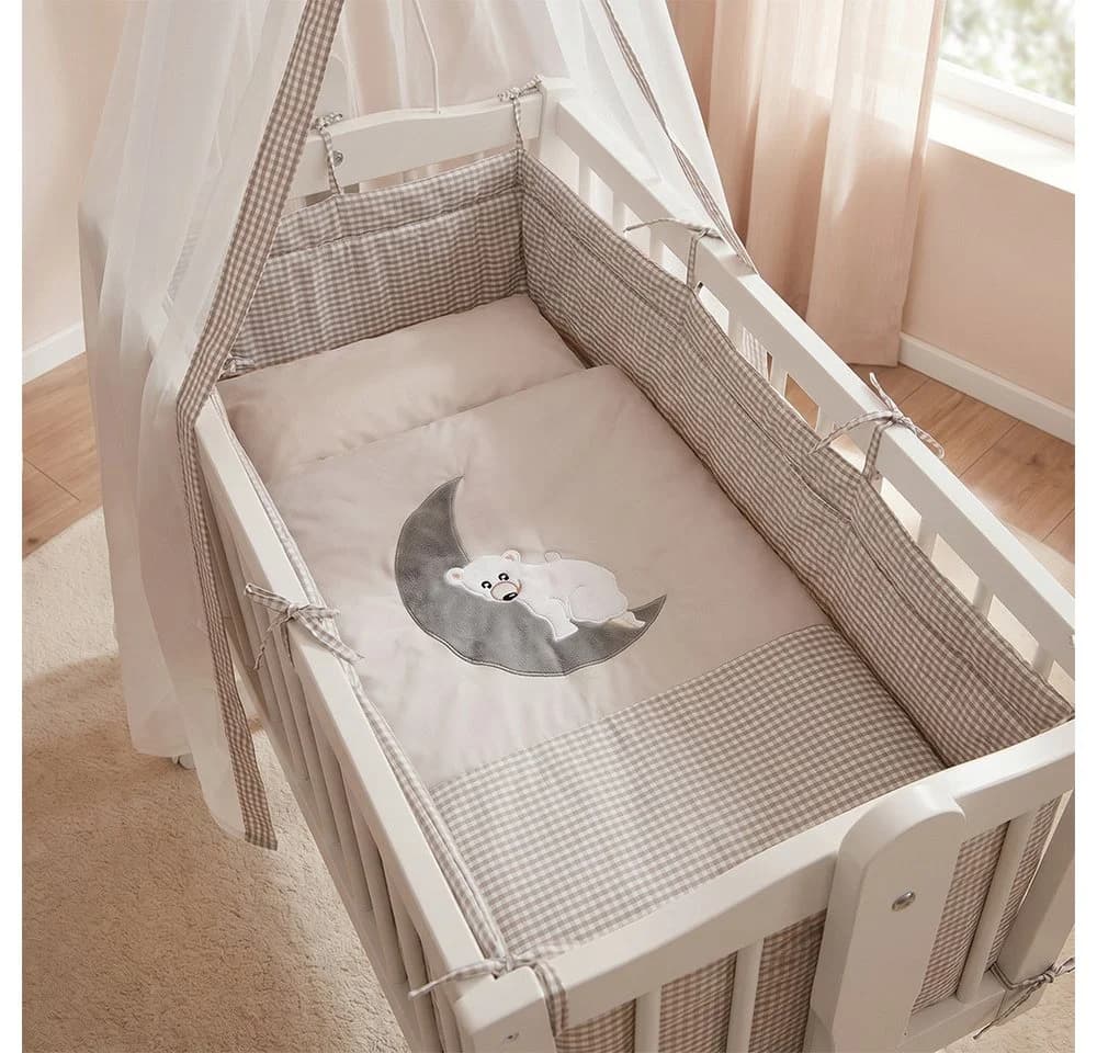 VitaliSpa® Babybett Weiß/Grau mit Schaukelmechanismus - Bild 5