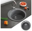 Bergström Granit Spüle Grau Einbauspüle mit Siphon Bild 4