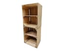 Teramico Holzkiste Obstkiste mit Ablagefach kurz 50 x 40 x 30cm 2er Set Bild 1