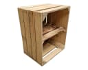 Teramico Holzkiste Obstkiste mit Ablagefach kurz 50 x 40 x 30cm 2er Set Bild 3