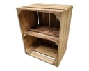 Teramico Holzkiste Obstkiste mit Ablagefach kurz 50 x 40 x 30cm 2er Set Bild 4