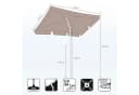 Sekey Rechteckschirm 200cm x 125cm Sonnenschutz UV50+ Bild 3