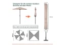Sekey Sonnenschirm-Schutzhülle Wasserdicht Taupe für Ø 300 cm Bild 1