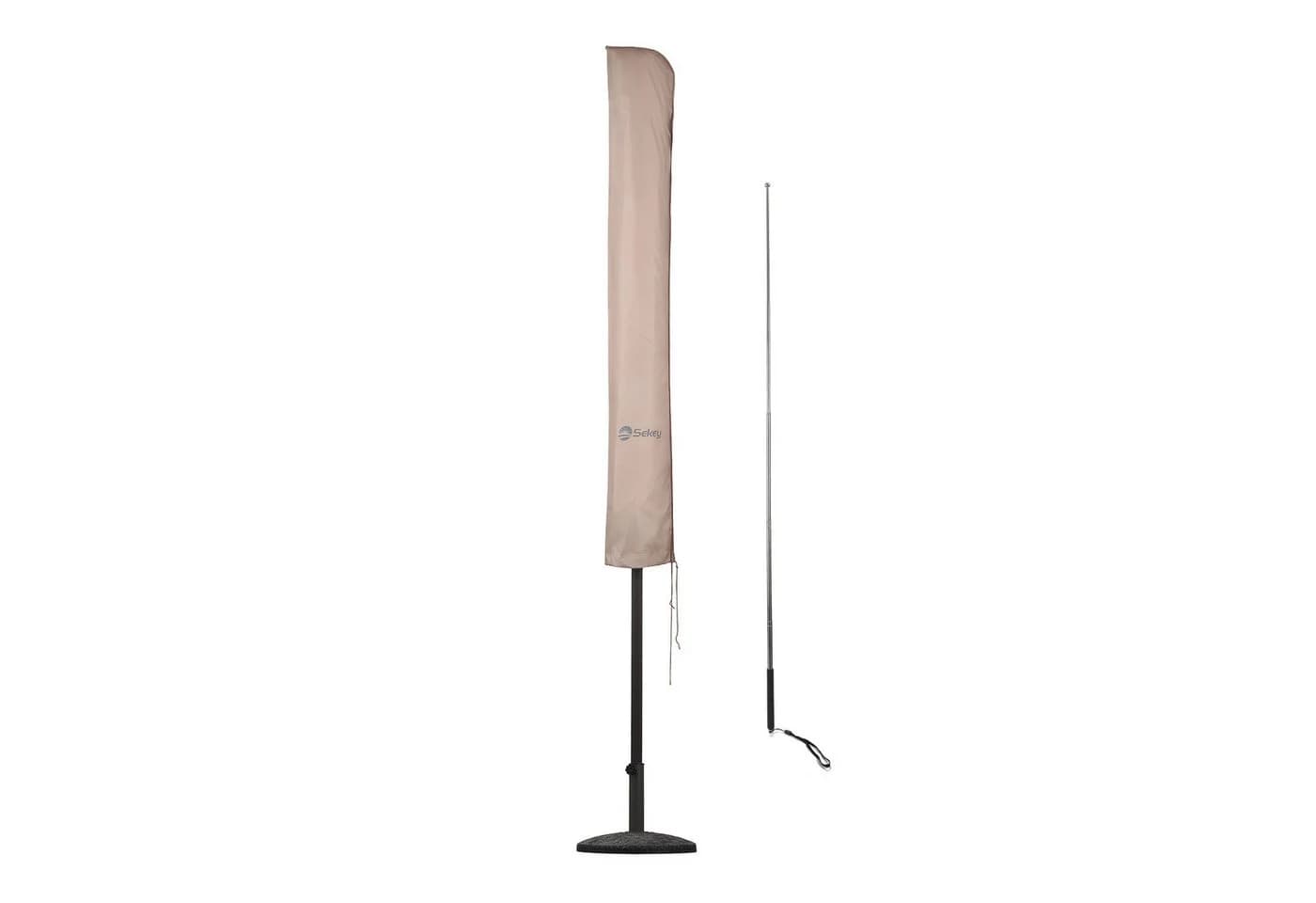 Sekey Sonnenschirm-Schutzhülle Wasserdicht Taupe für Ø 300 cm - Bild 2