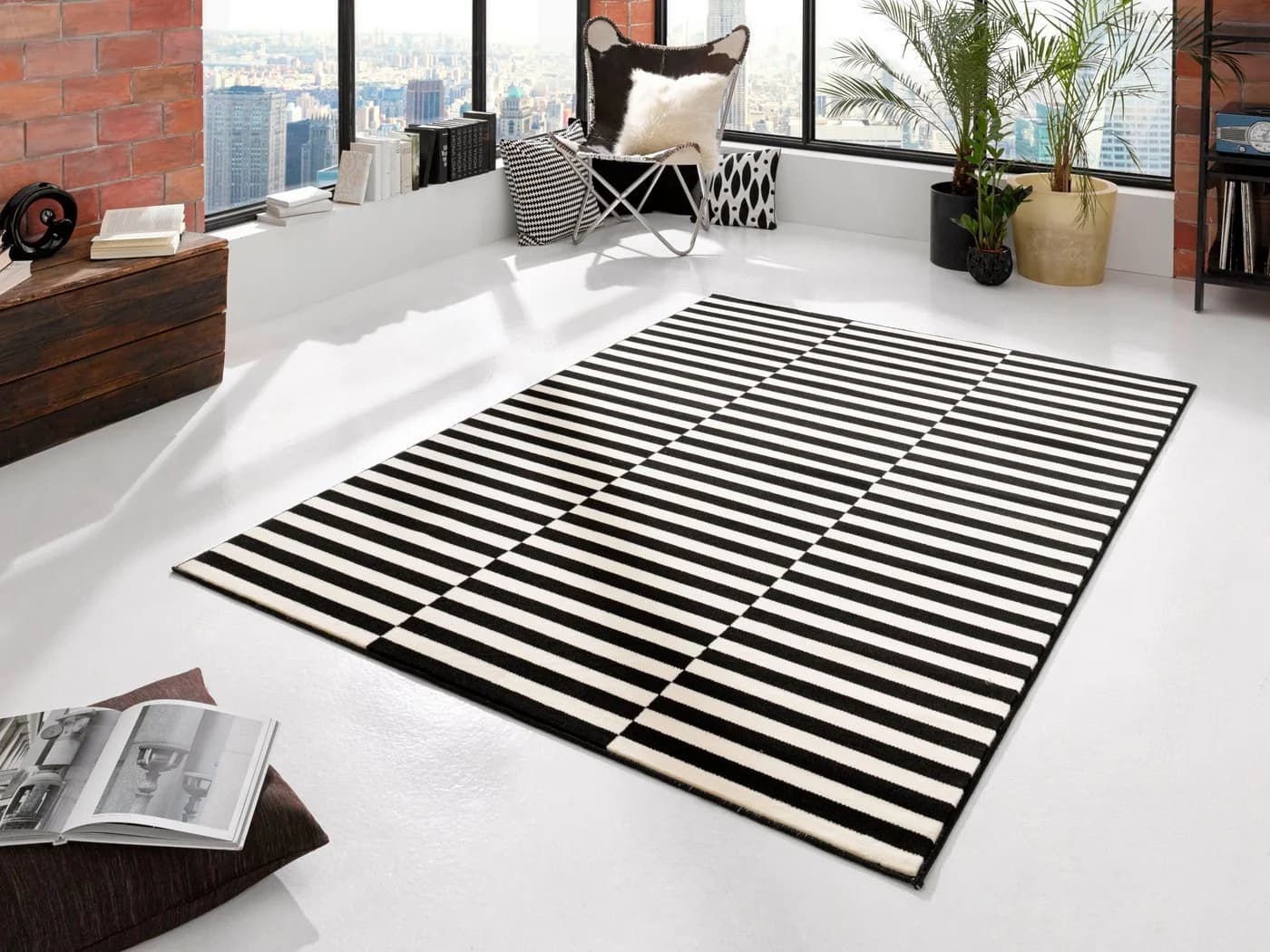 HANSE HOME Teppich Panel Schwarz Creme Läufer 80x150cm - Bild 2