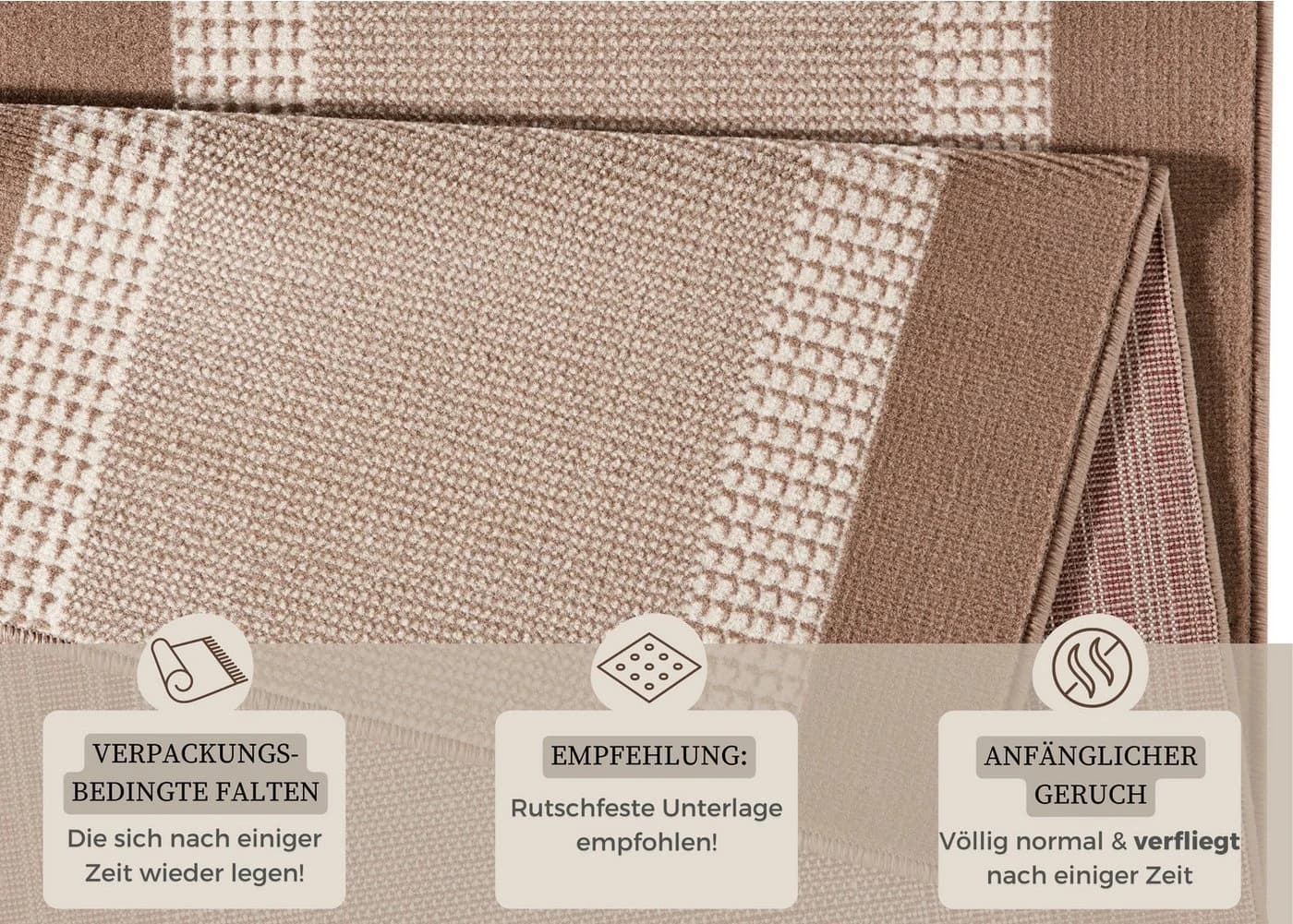 Hanse Home Teppich "Band" Beige Kunstfaser Läufer - Bild 4