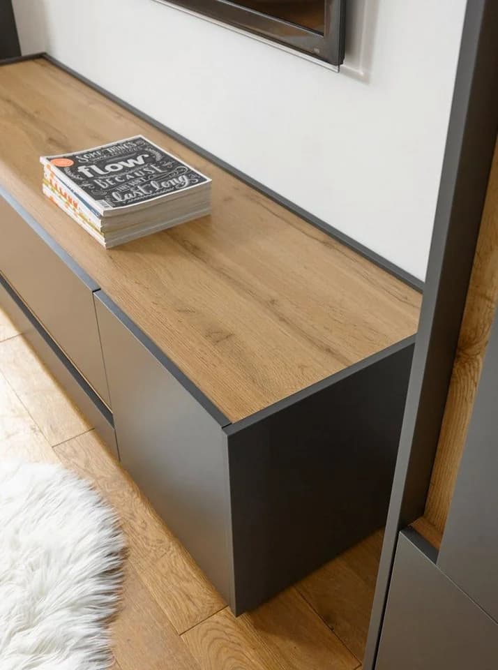 Furn.Design Sideboard Center Grau Eiche Modern 4-türig - Bild 4