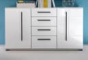 Furn.Design Sideboard Design-D Kommode Weiß Hochglanz 150x86 cm Soft-Close Bild 1