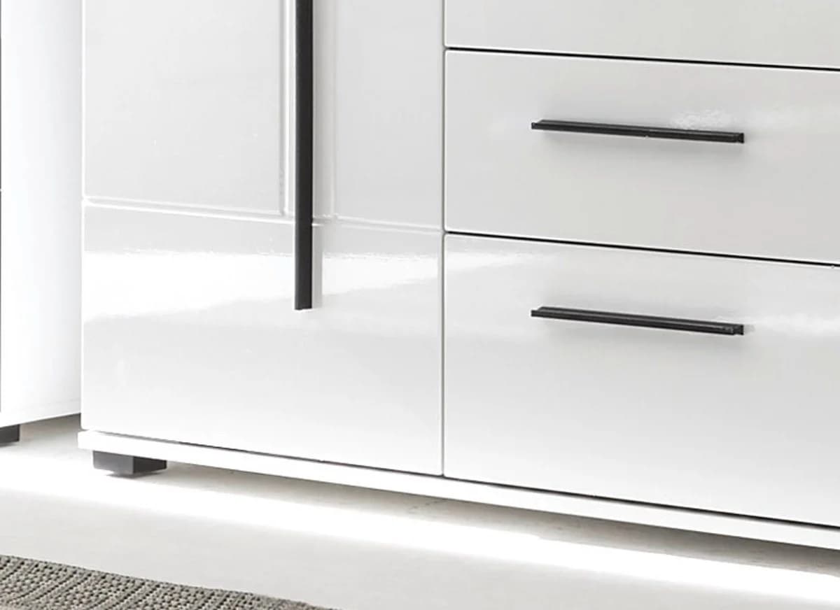 Furn.Design Sideboard Design-D Kommode Weiß Hochglanz 150x86 cm Soft-Close - Bild 3