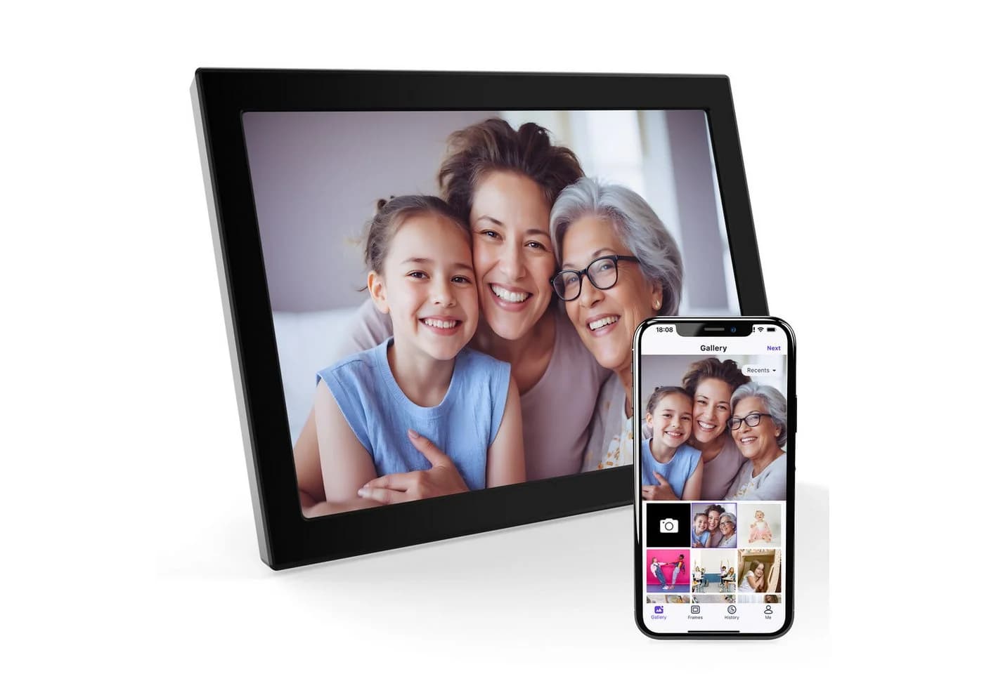 Xoro CPF 10CF Digitaler Bilderrahmen 10,1 Zoll Touch-Display - Bild 2