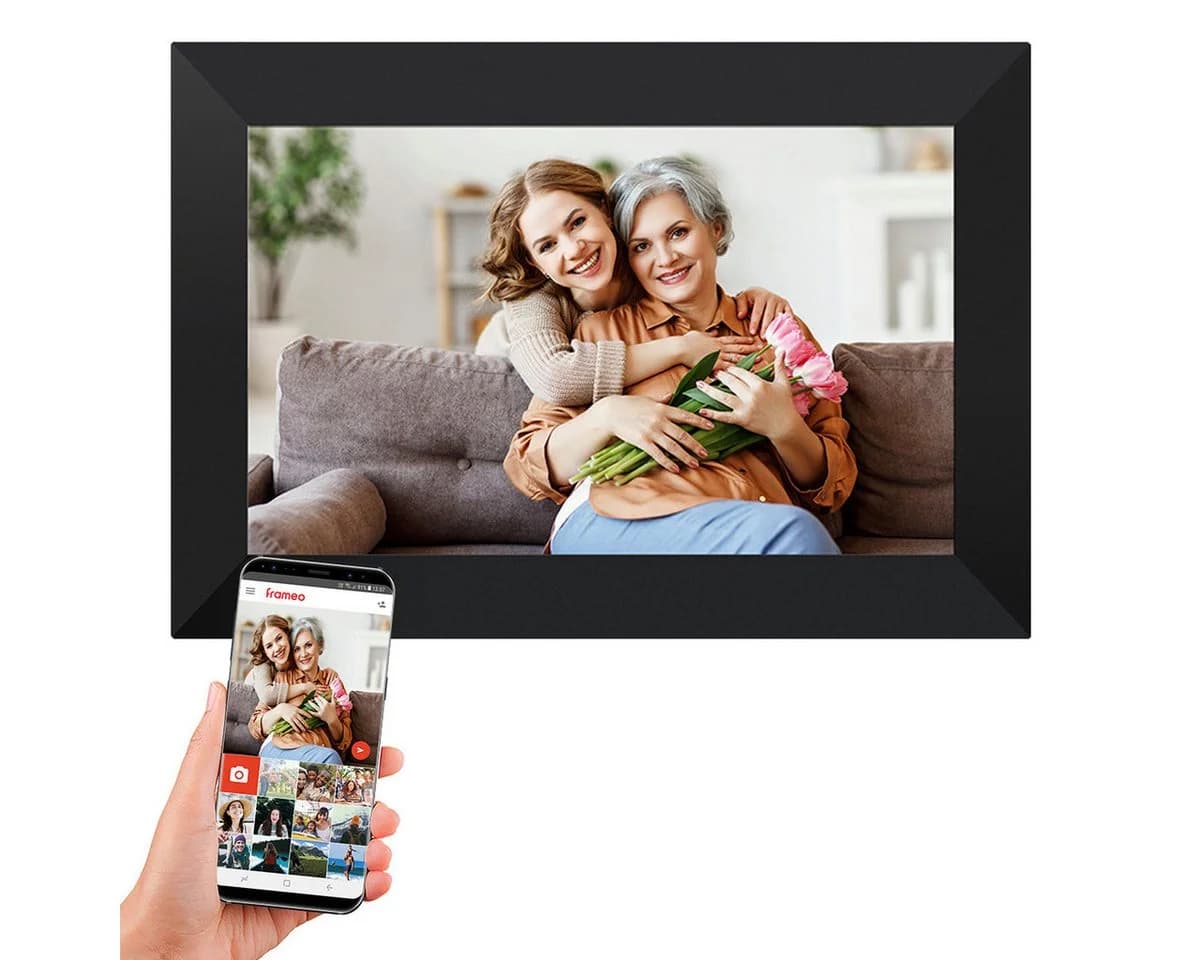 Xoro Digitaler Bilderrahmen 10,1 Zoll WLAN IPS Touch Display Schwarz/Weiß - Bild 2