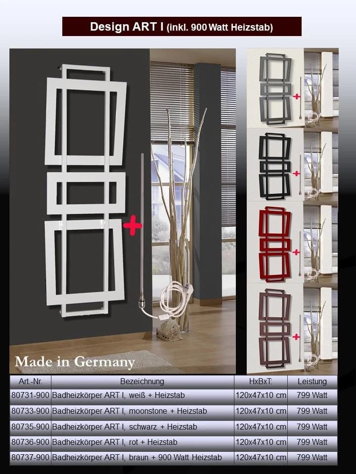 Szagato Badheizkörper Design ART I Weiß Paneelheizung - Bild 4