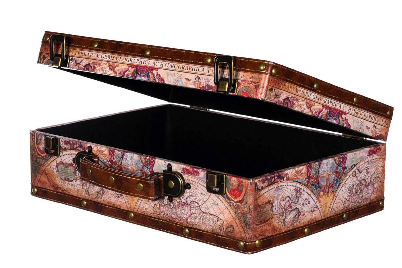 Birendy Truhe Kiste KD1288 Kofferoptik Holztruhe mit Kunstleder Schatzkiste