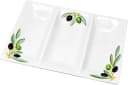 Lashuma Servierteller Olive Keramik 31x21 cm Dreigeteilt Bild 1