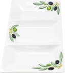 Lashuma Servierteller Olive Keramik 31x21 cm Dreigeteilt Bild 5