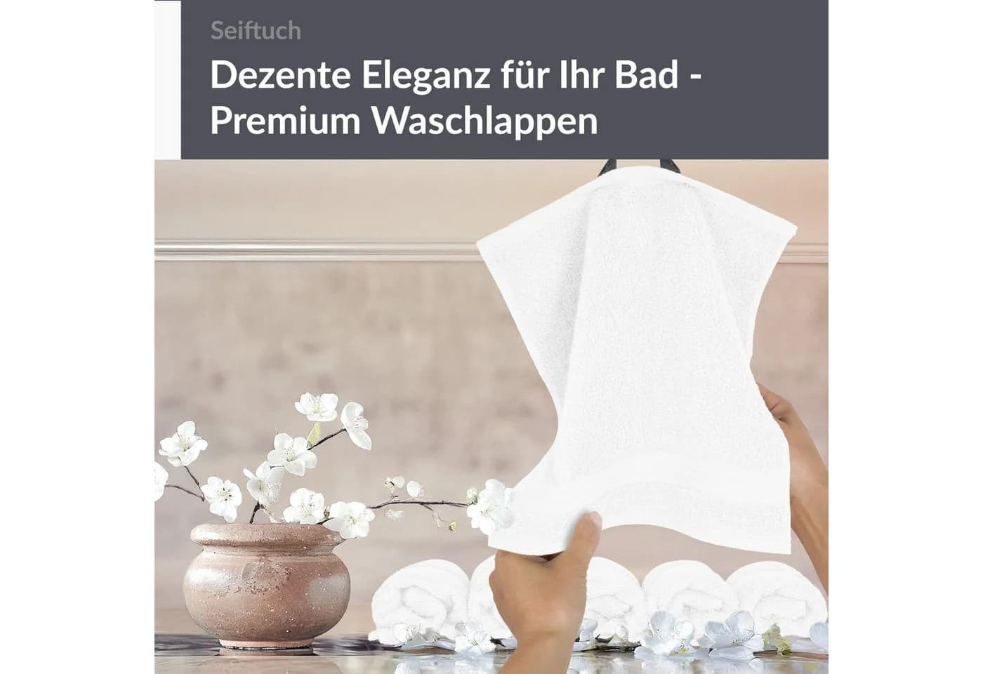 Lashuma Waschlappen - Seiftücher Linz, 6er Spar-Set, 30x30 cm, 100% Baumwolle - Bild 4