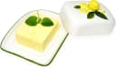 Lashuma Butterdose Zitrone Keramik Relief Dekor Bild 5