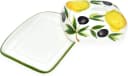Lashuma Butterdose Zitrone Olive Keramik Handbemalt Bild 1