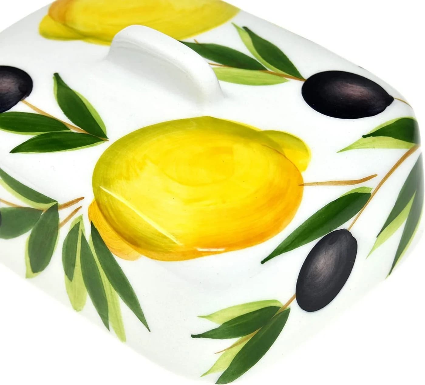Lashuma Butterdose Zitrone Olive Keramik Handbemalt - Bild 4