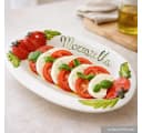 Lashuma Servierteller Tomate Mozzarella Keramik Oval Bild 3