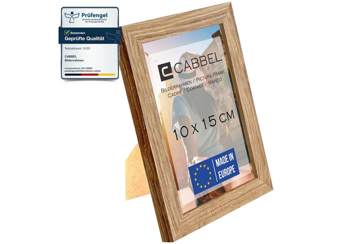 CABBEL Bilderrahmen 10x15 cm MDF Holzrahmen Braun Modern - Bild 2