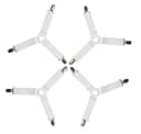 BAYLI Spannbettlaken 12er Set mit Metallclips Weiß Bild 1