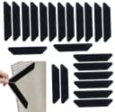 BAYLI Antirutsch Teppichunterlage 24-teiliges Set Schwarz Bild 2
