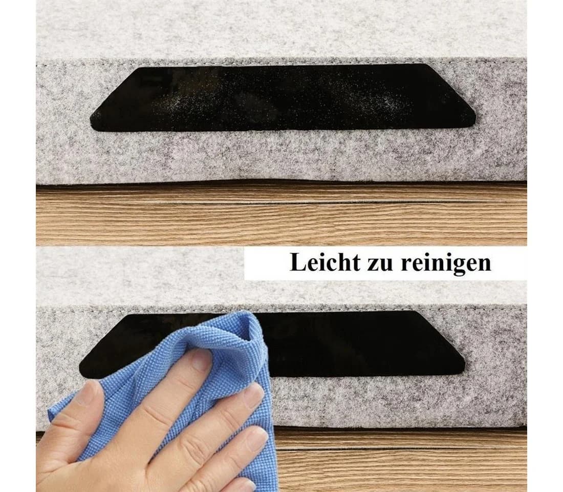 BAYLI Antirutsch Teppichunterlage 24-teiliges Set Schwarz - Bild 5