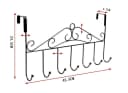 BAYLI Türgarderobe mit 7 Haken Schwarz Metall Bild 1