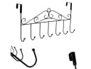BAYLI Türgarderobe mit 7 Haken Schwarz Metall Bild 2