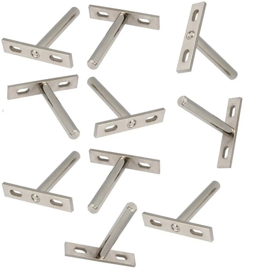 BAYLI 5 Paar Schwebende Regalhalterungen Silber 10er Set - Bild 3