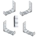 BAYLI 5er Set Faltbare Wandhaken Aluminium Silber Klapphaken Bild 2
