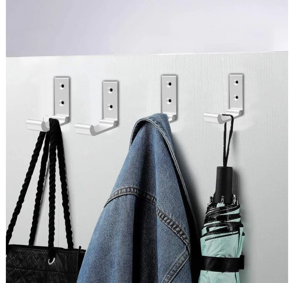 BAYLI 5er Set Faltbare Wandhaken Aluminium Silber Klapphaken - Bild 4