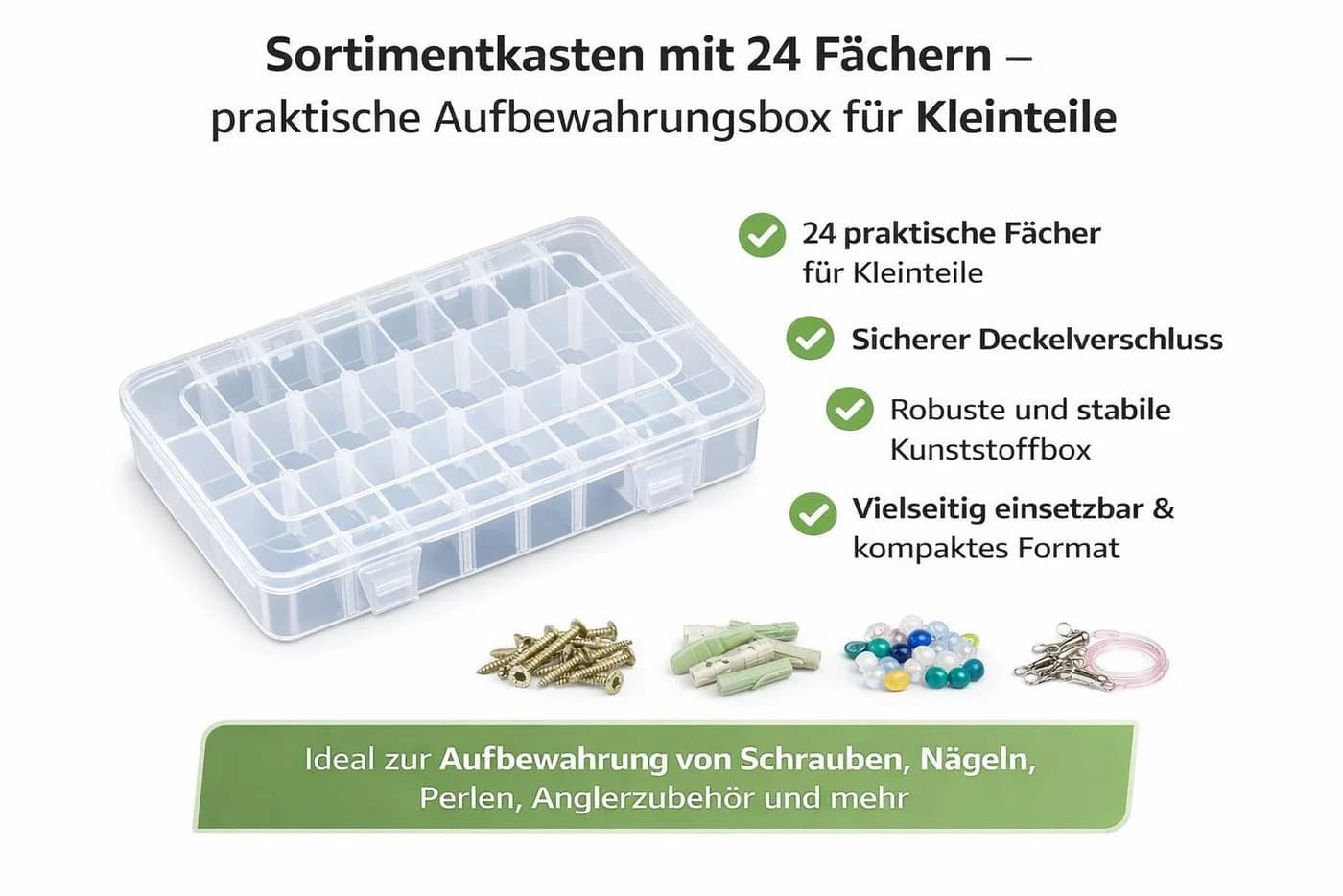BAYLI Aufbewahrungsbox Sortimentkasten mit 24 Fächern - Bild 4