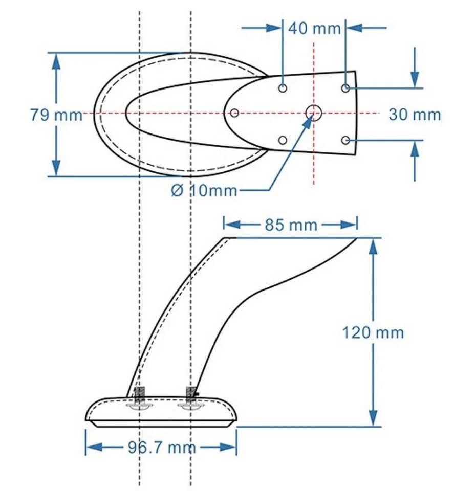BAYLI Möbelbeine Metall 4er Set 12 cm