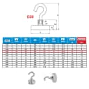 Bayli Magnet Haken 10er Set Silber Neodym M4 Bild 4