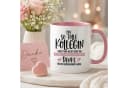 Camolo Keramiktasse mit Spruch Weiß/Rosa Bild 4