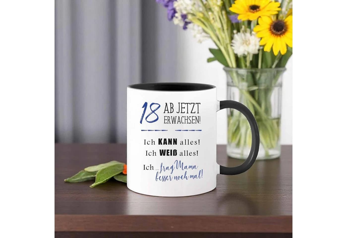 Camolo Keramik Tasse 18 Ab jetzt erwachsen Schwarz/Weiß - Bild 4