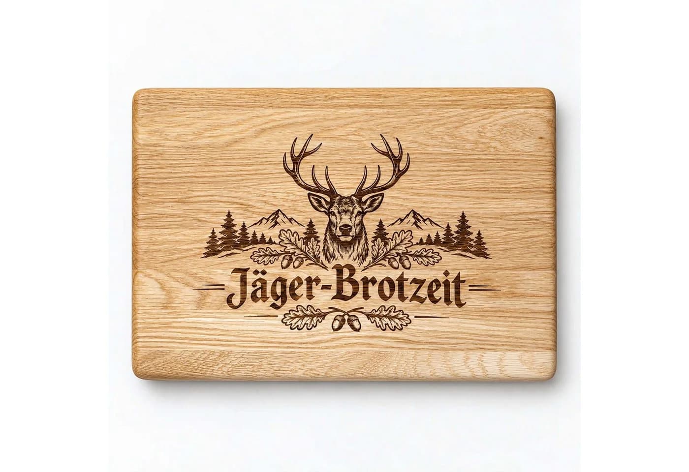 Camolo Vesperbrett Eiche mit Hirsch Gravur - Bild 2