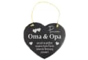 Camolo Wandtafel Schieferherz Pension Oma & Opa Mit Aufhängeseil Bild 1