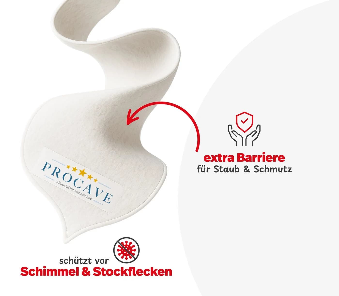 PROCAVE Filzschoner Matratzenschutz atmungsaktiv Made in Germany - Bild 3