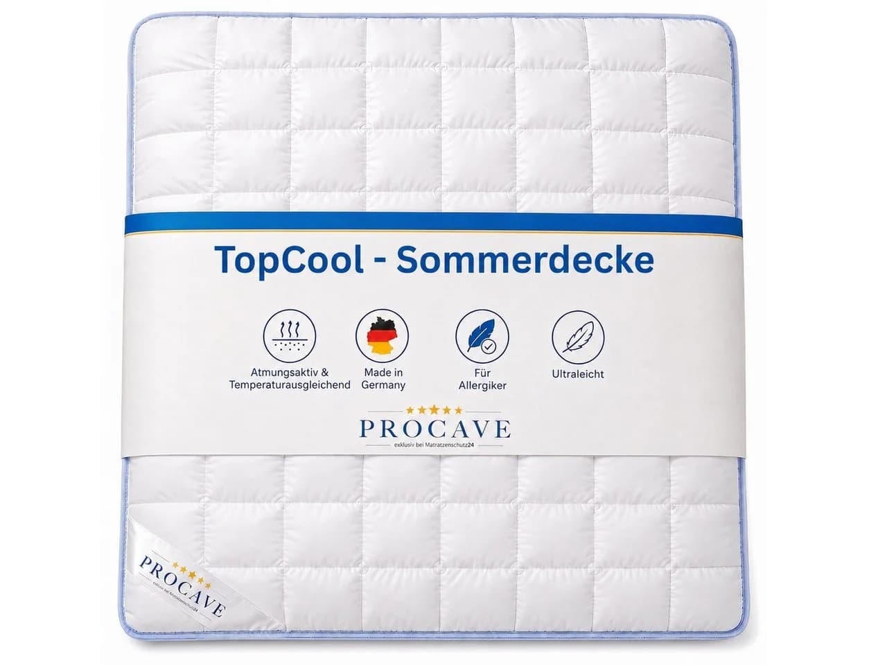 PROCAVE Sommerbettdecke TopCool Kinderbettdecke federleicht blau - Bild 2
