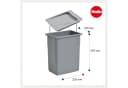 Hailo Einbaumülleimer Inneneimer 1094089 mit Deckel 8,5 L Grau Bild 3