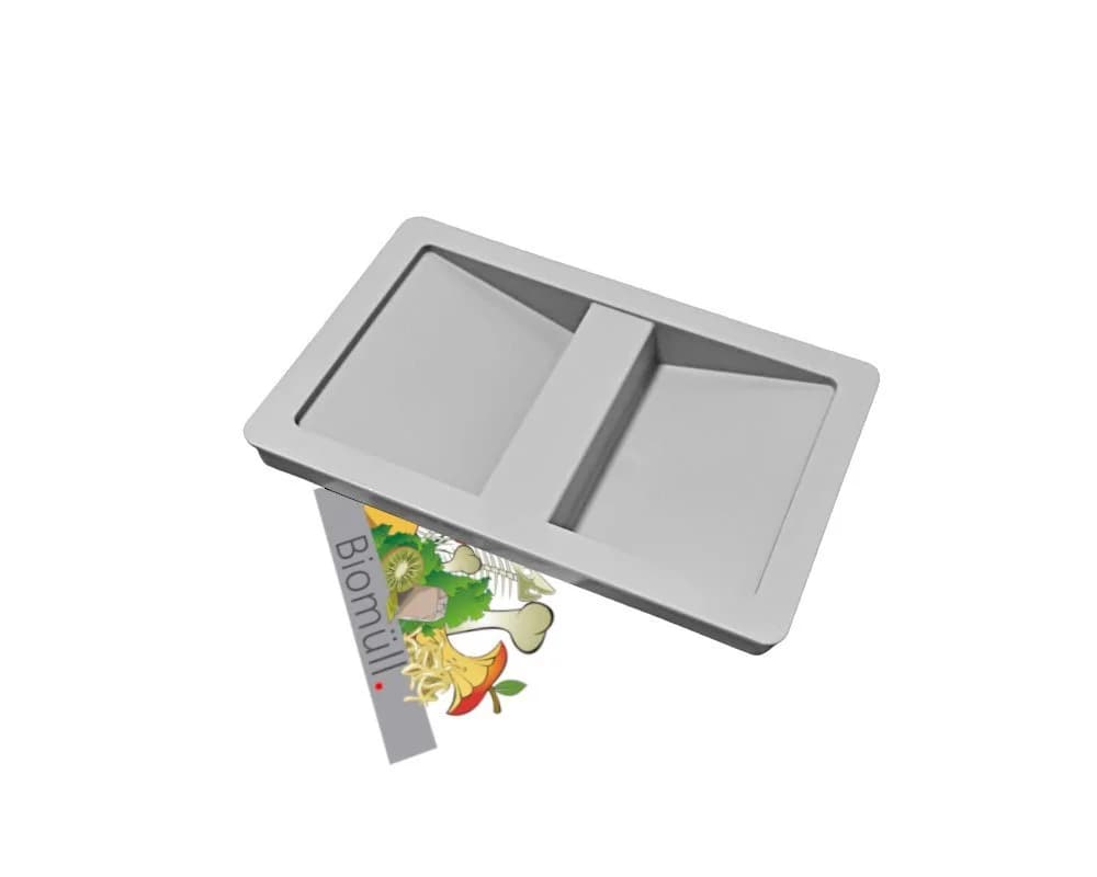 Hailo Biomülldeckel hellgrau mit Aufkleber für Inneneimer - Bild 2