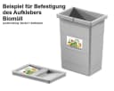 Hailo Biomülldeckel hellgrau mit Aufkleber für Inneneimer Bild 5