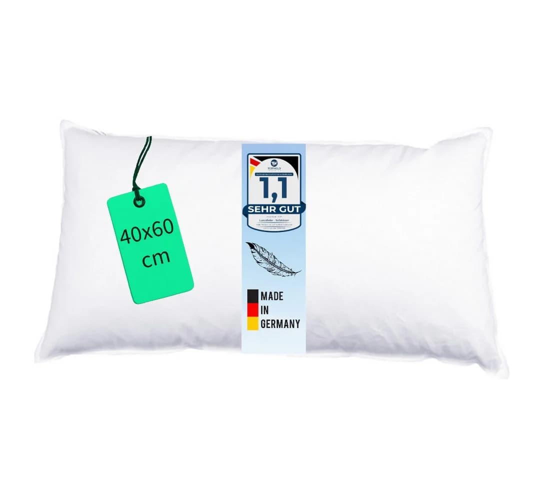 Luxusfeder Daunenkissen 40x60 cm Daunenfüllung Sofakissen - Bild 2