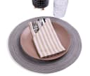 Mon Bijou Stoffservietten 12er Set 45x45cm Weiß-Beige Gestreift 100% Baumwolle Bild 3